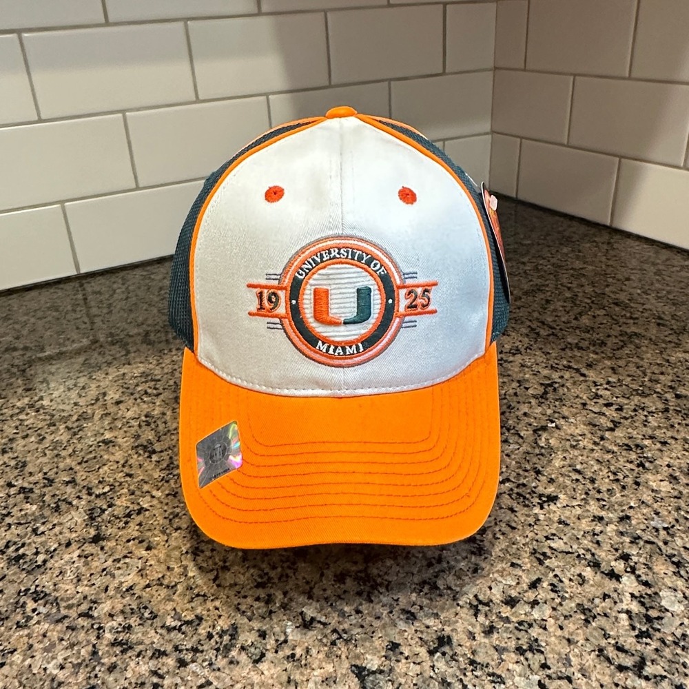 Miami Hurricanes Captivating Headgear Trucker Hat Mens OS Green Orange Polyester